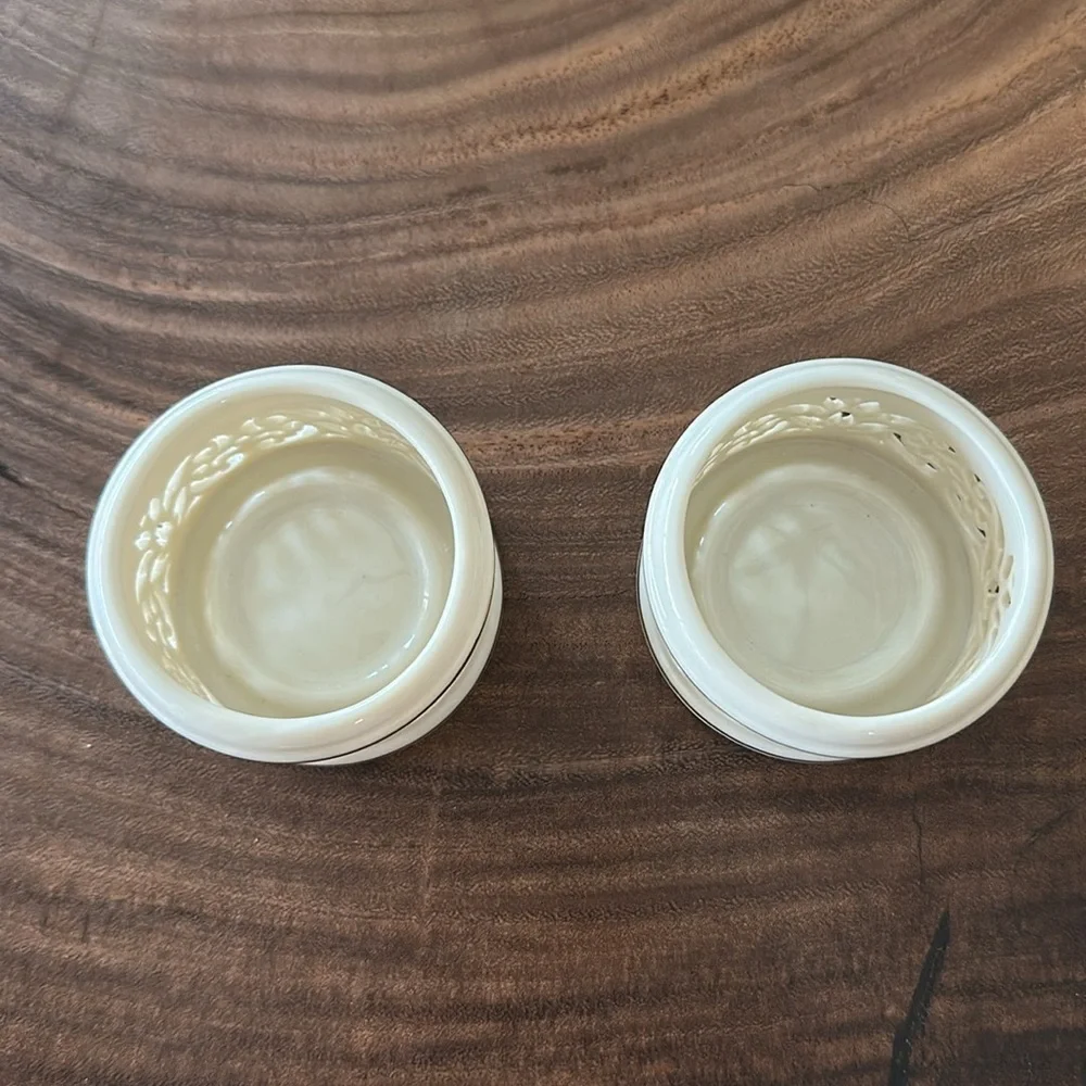 2 Lenox Illuminations Pierced Tea Light Candle Holders